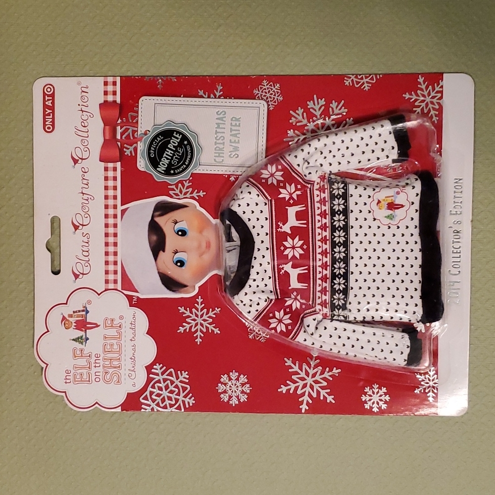 NWT Elf On The Shelf Claus Courture Collection Christmas Sweater 2014